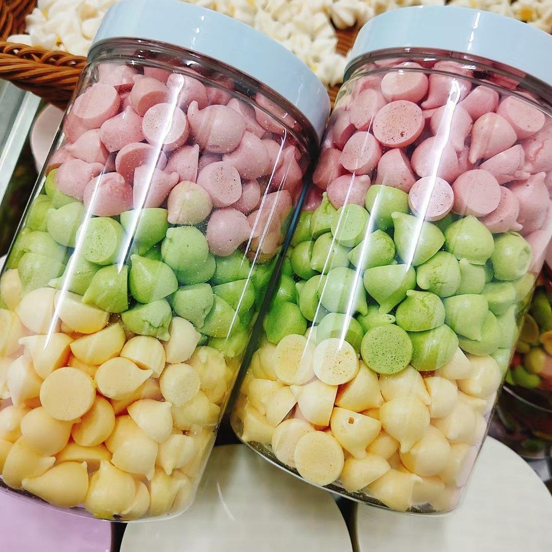 萱萱姐姐小可爱做的蛋奶酥蛋黄小饼干04全蛋溶豆75适合十个月以上