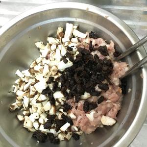 豆豉冬菇豬肉餃子的做法 步骤2