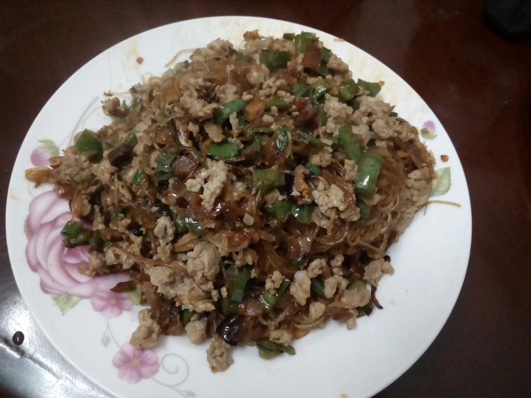 肉末炒粉丝