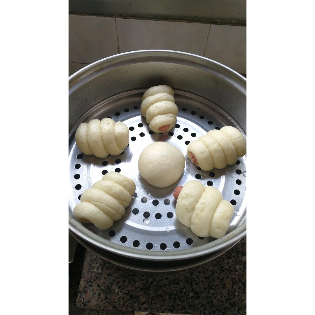 快手火腿卷～一次发酵