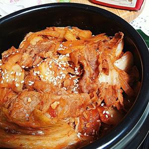 韩式辣白菜肥牛石锅拌饭的做法 步骤17