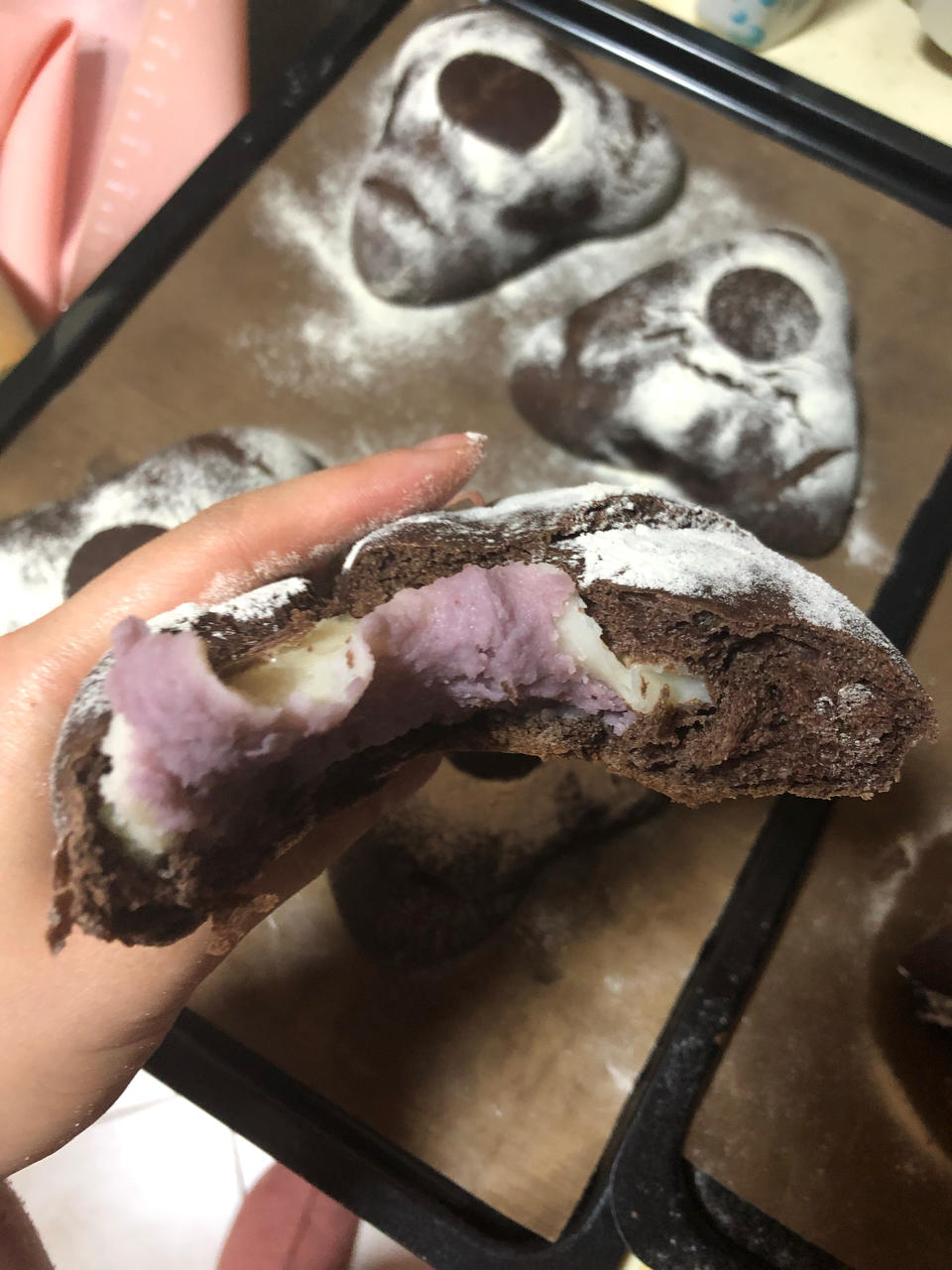 可可芋泥麻薯软欧