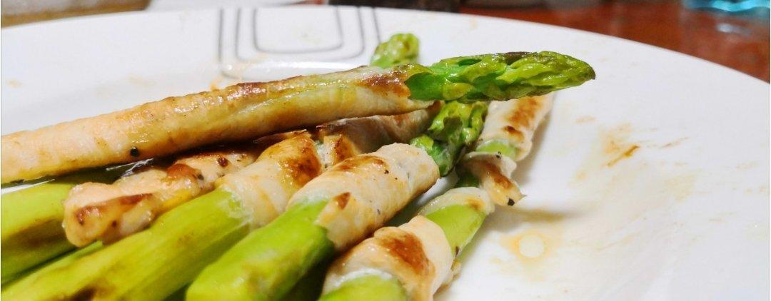 健康瘦身❗️㊙️ 香煎芦笋鸡肉卷