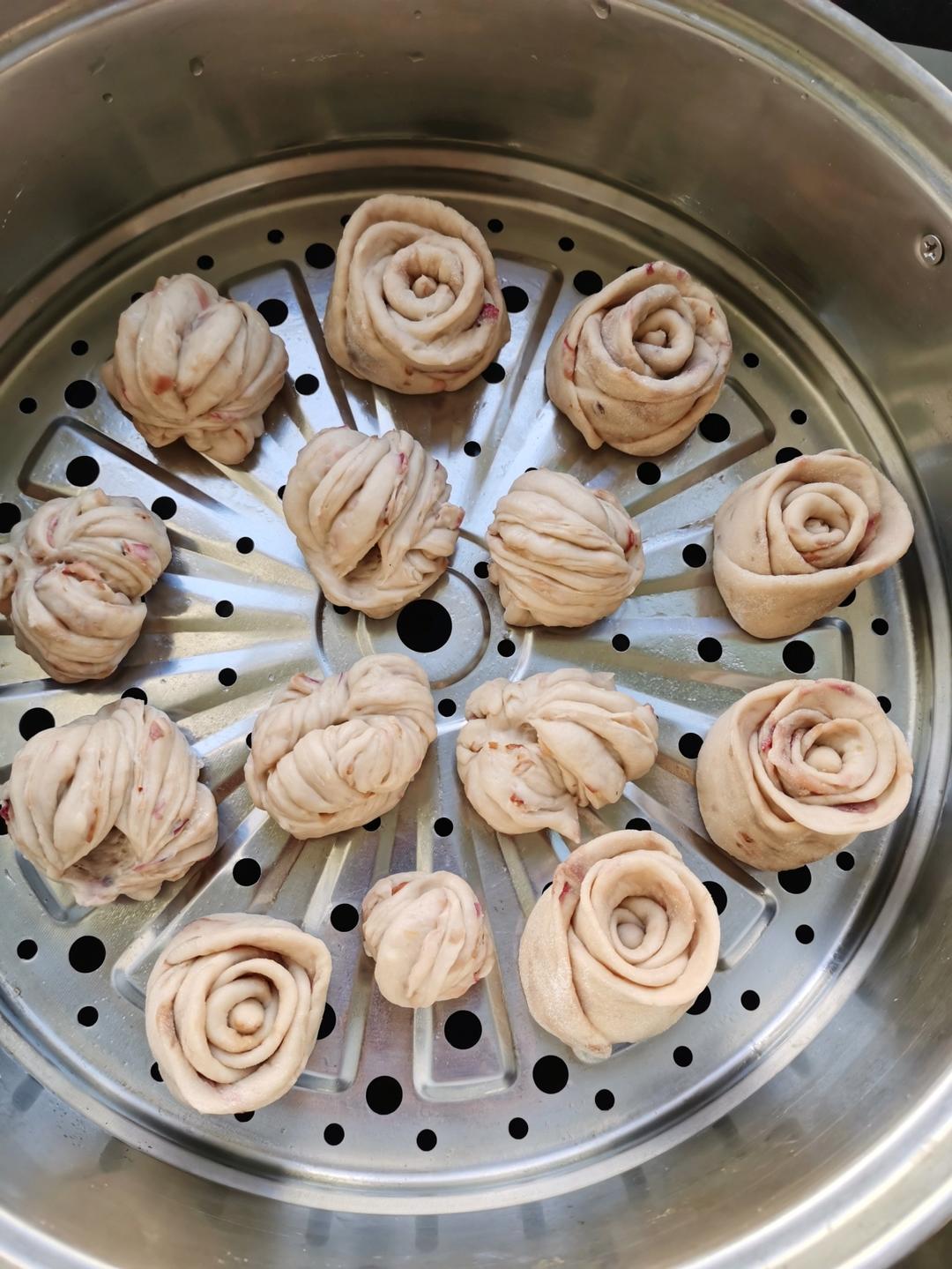 葱油花卷，一根筷子卷出漂亮的造型