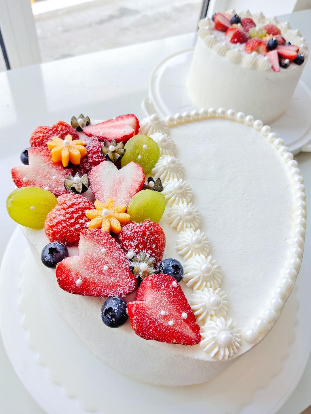 八寸淋面水果蛋糕