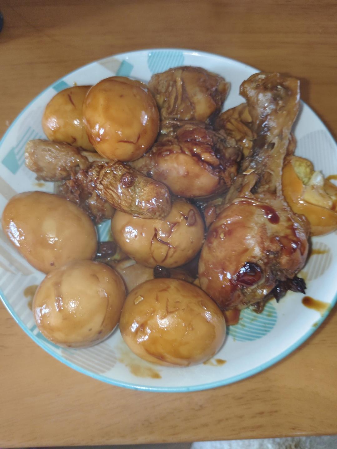 减脂少油少料红烧卤鸡腿鸡蛋（完美超赞）