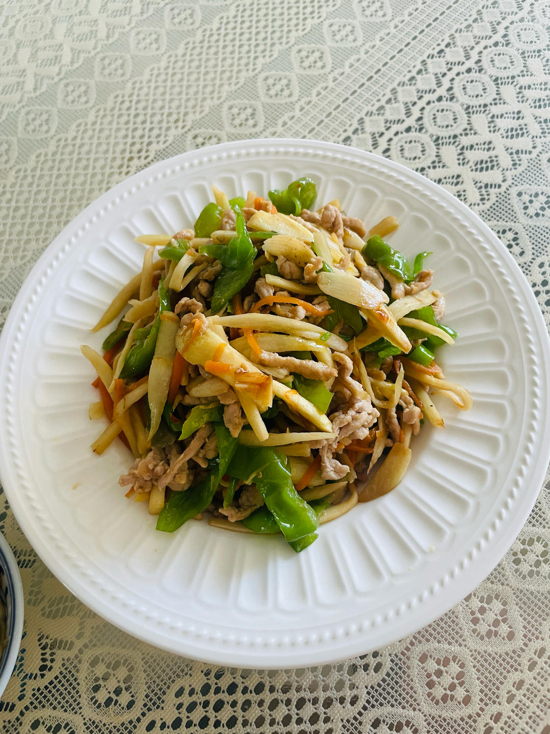 ♨️家常菜.茭白炒肉丝.马克西姆不粘锅
