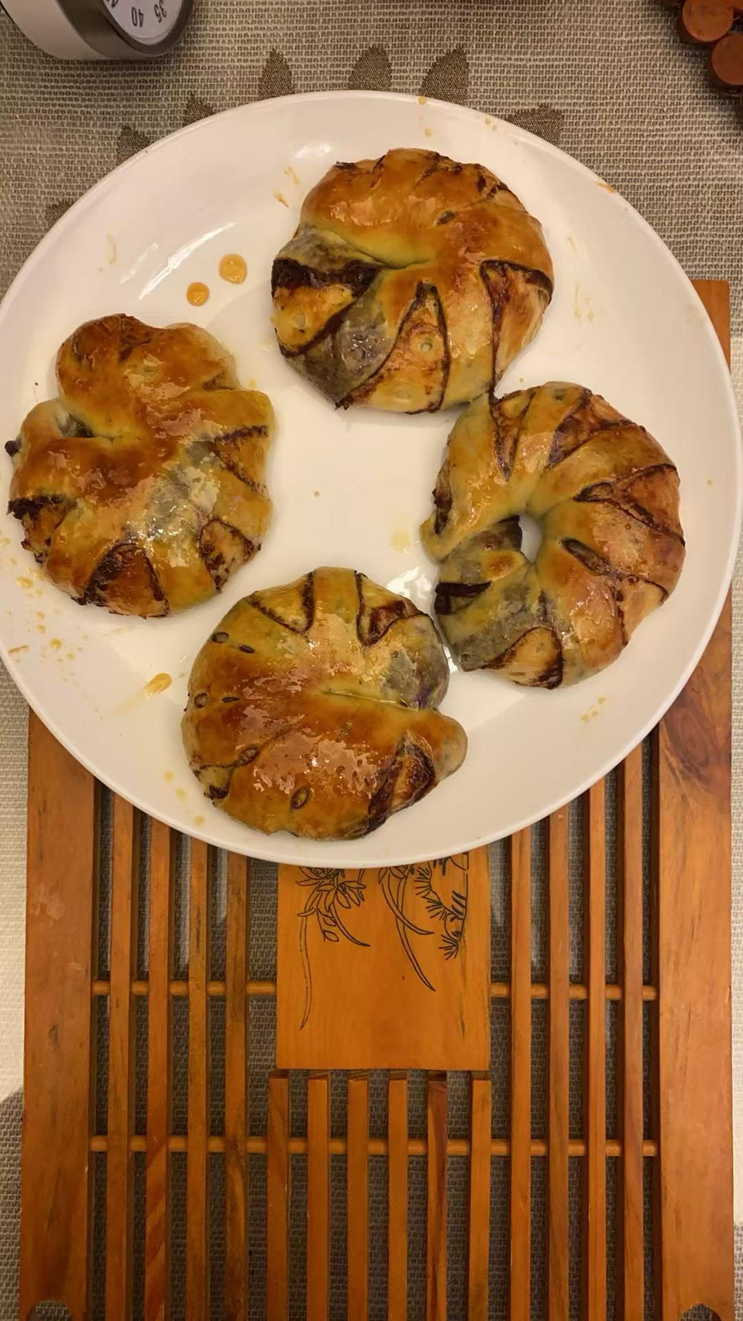 烤箱版豆沙面包