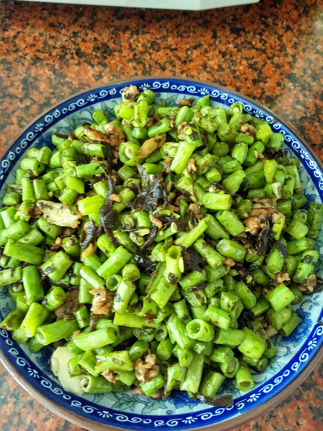 干煸榄菜肉末豆角