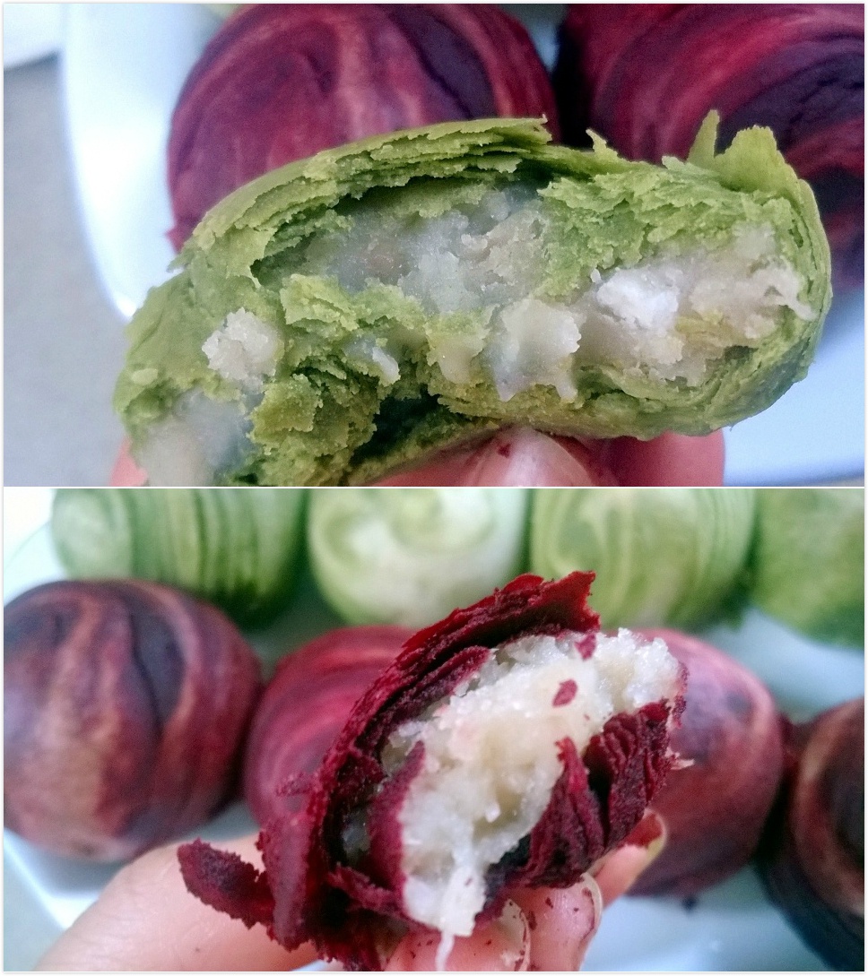 麻薯香芋酥/台湾大甲芋头酥(无猪油完美复刻2015.10修订各种抹茶酥、绿茶酥、蛋黄酥、紫薯酥通用哟）