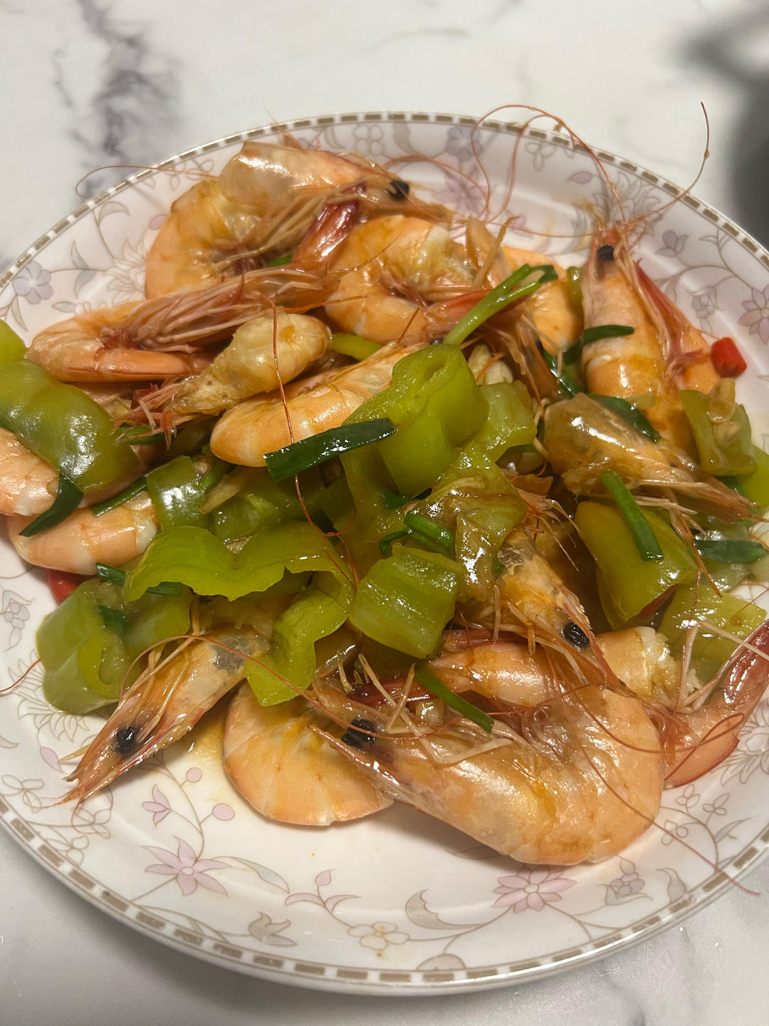 青椒炒虾