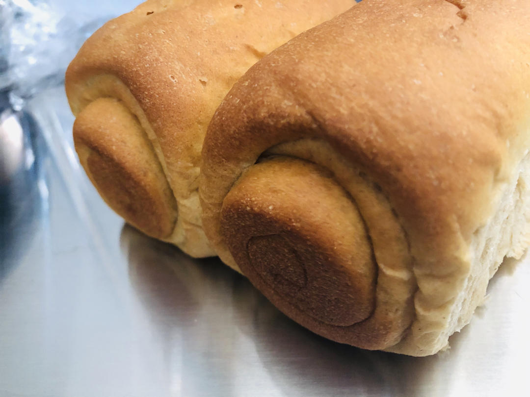 100%全麦鸡蛋吐司 直接法 王后细麸细粒 纯全麦依然软到下腰