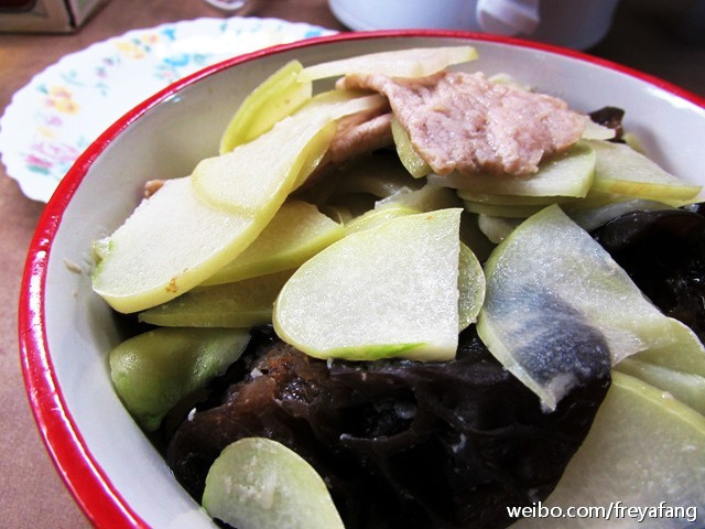 佛手瓜炒肉片