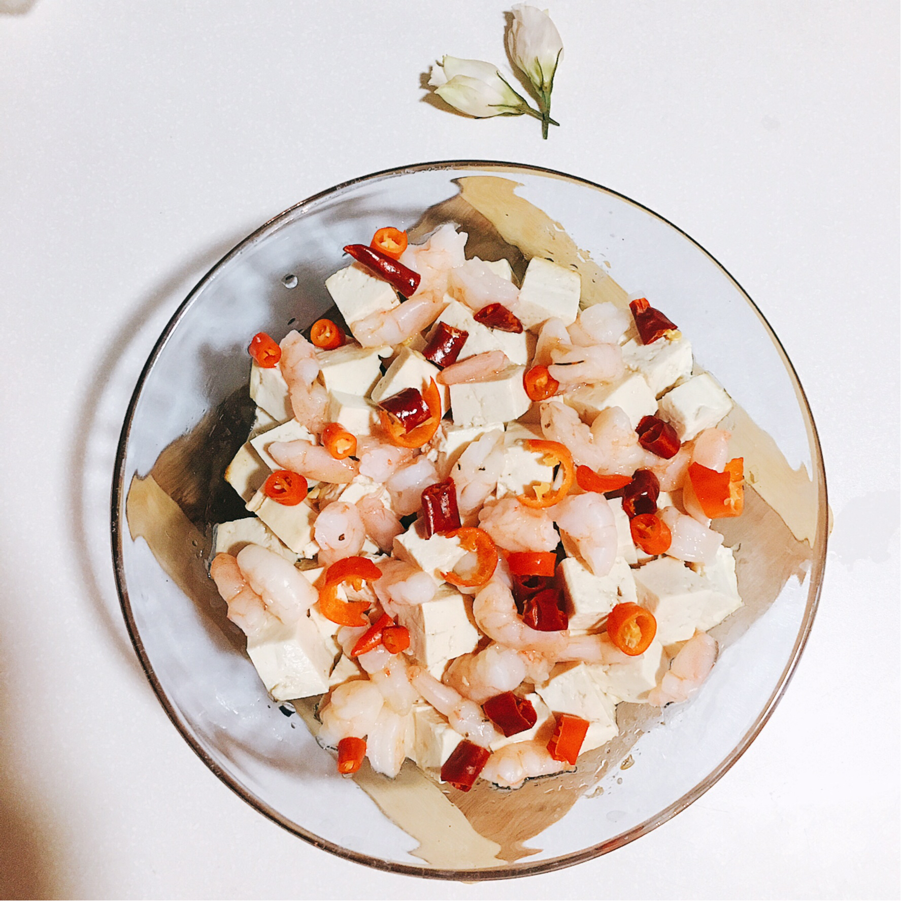 虾米辣椒蒸豆腐