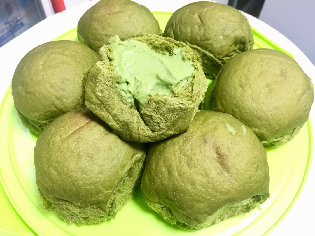 抹茶冰心小面包