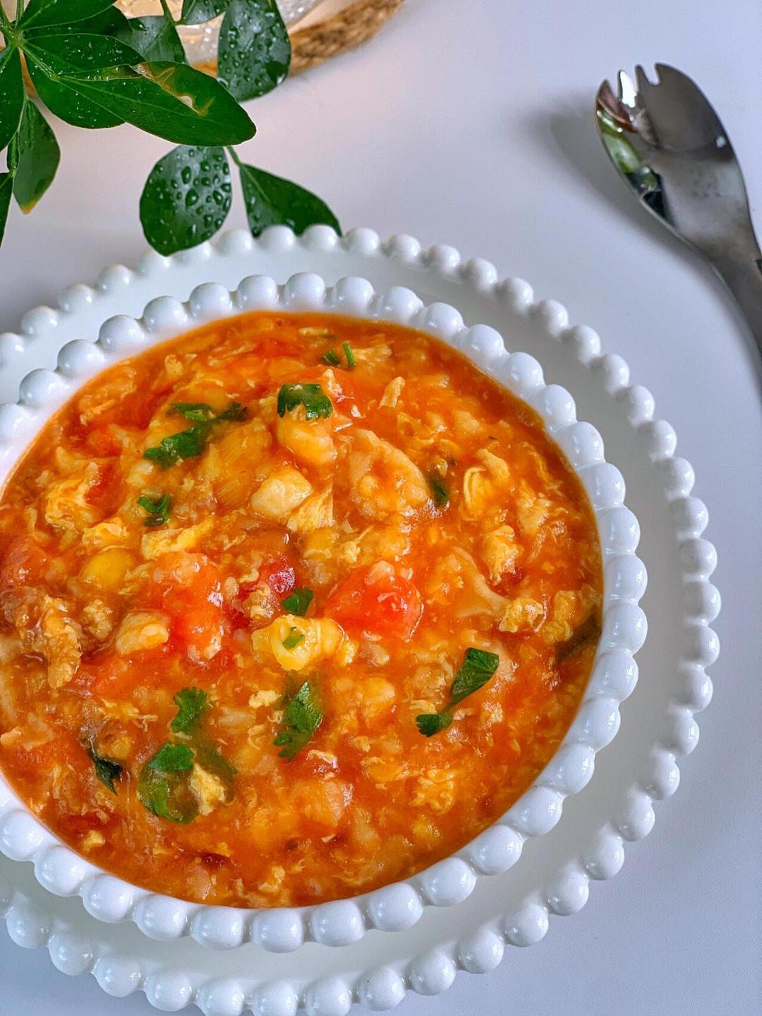 开胃又好吃的番茄鸡蛋疙瘩汤的做法