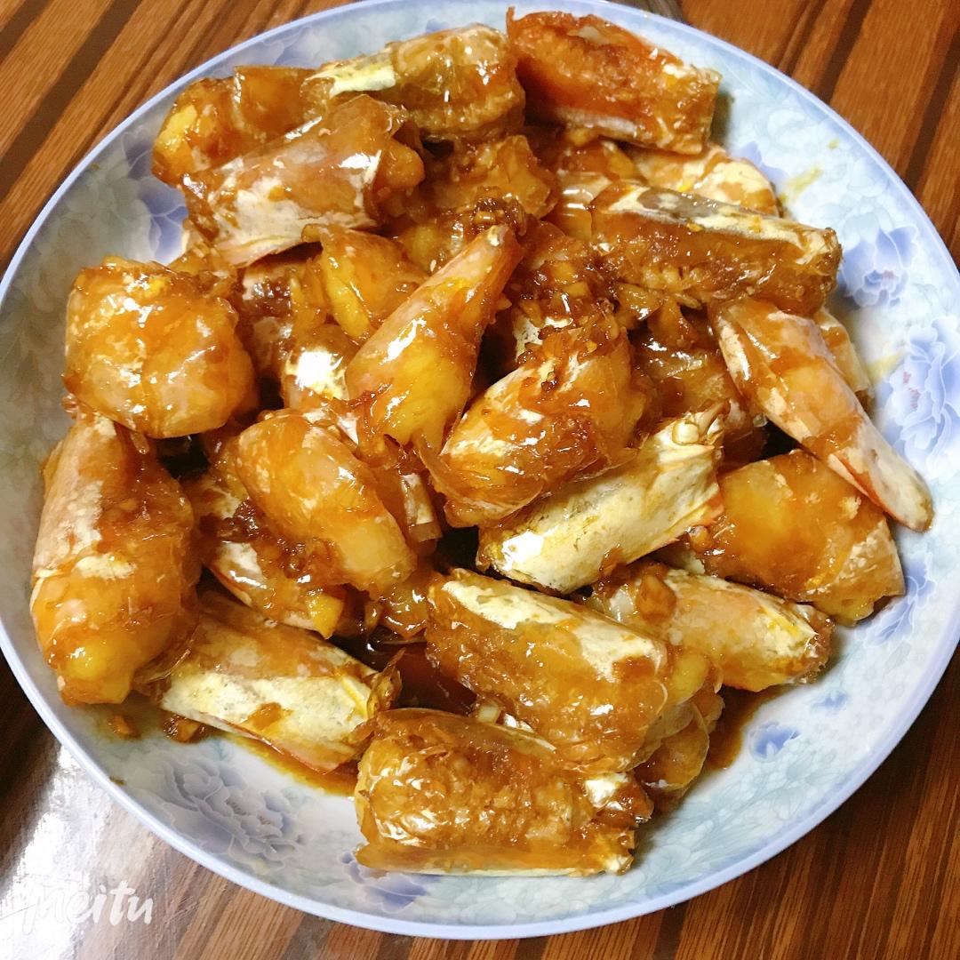 津味烹大虾段