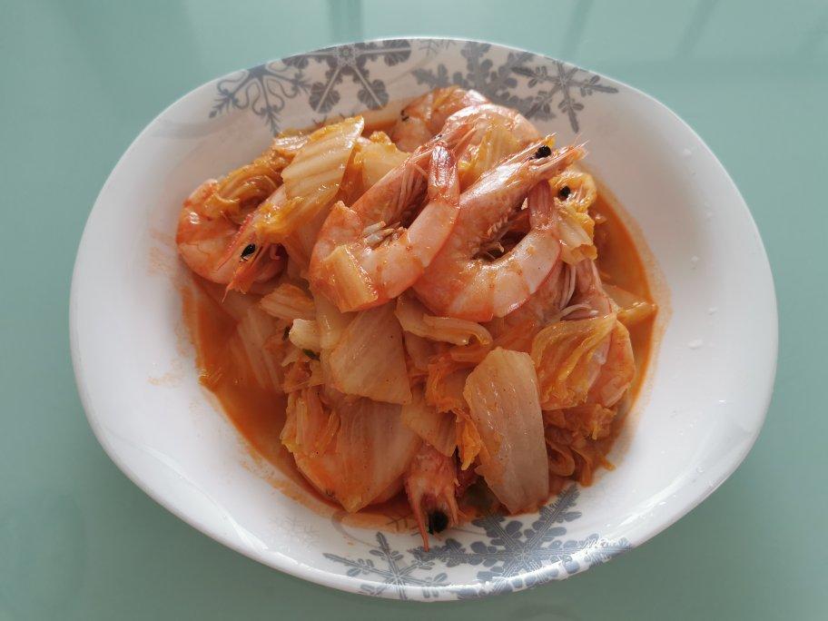 大虾炒白菜