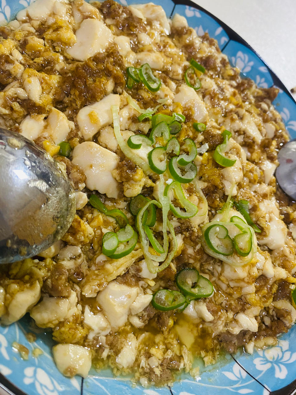 炒｜肉沫抱蛋豆腐Minced Meat Stuffed Tofu with Egg