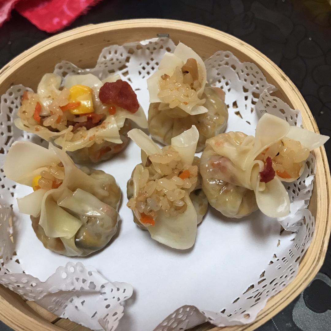 馄饨皮糯米烧麦
