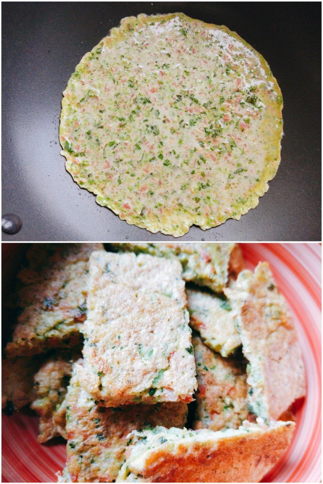 宝宝早餐蔬菜鸡蛋饼