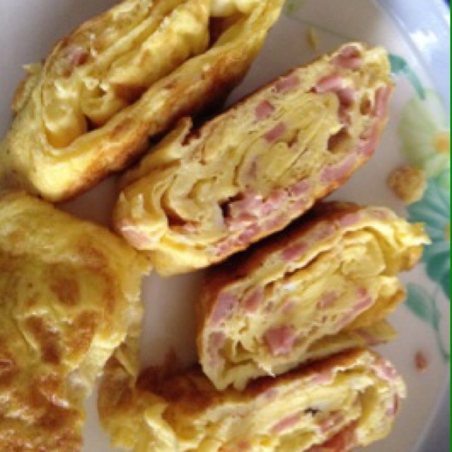 火腿鸡蛋卷