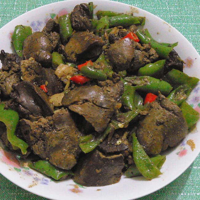 鸭肝炒青椒