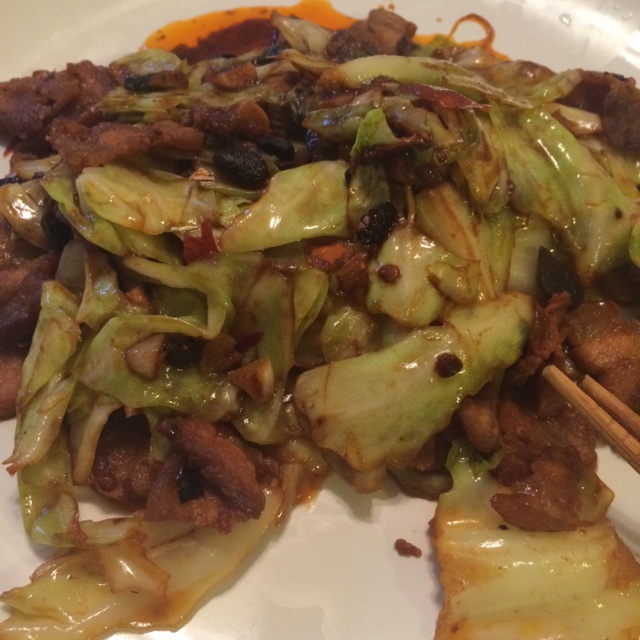 圆白菜回锅肉