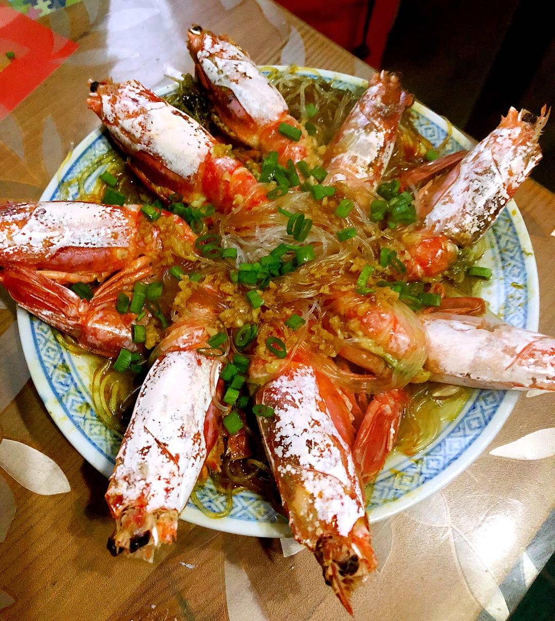 蒜蓉蒸阿根廷红虾