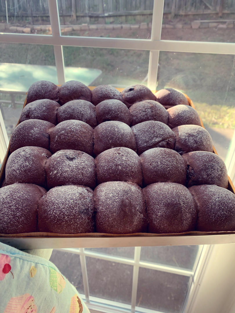 双重巧克力爆浆小餐包