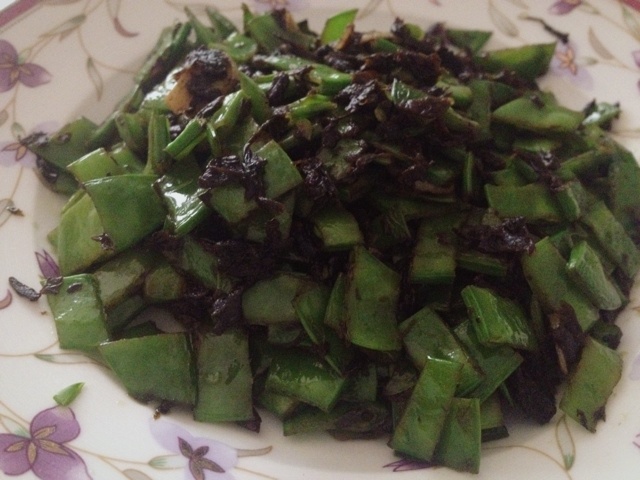 肉末榄菜四季豆