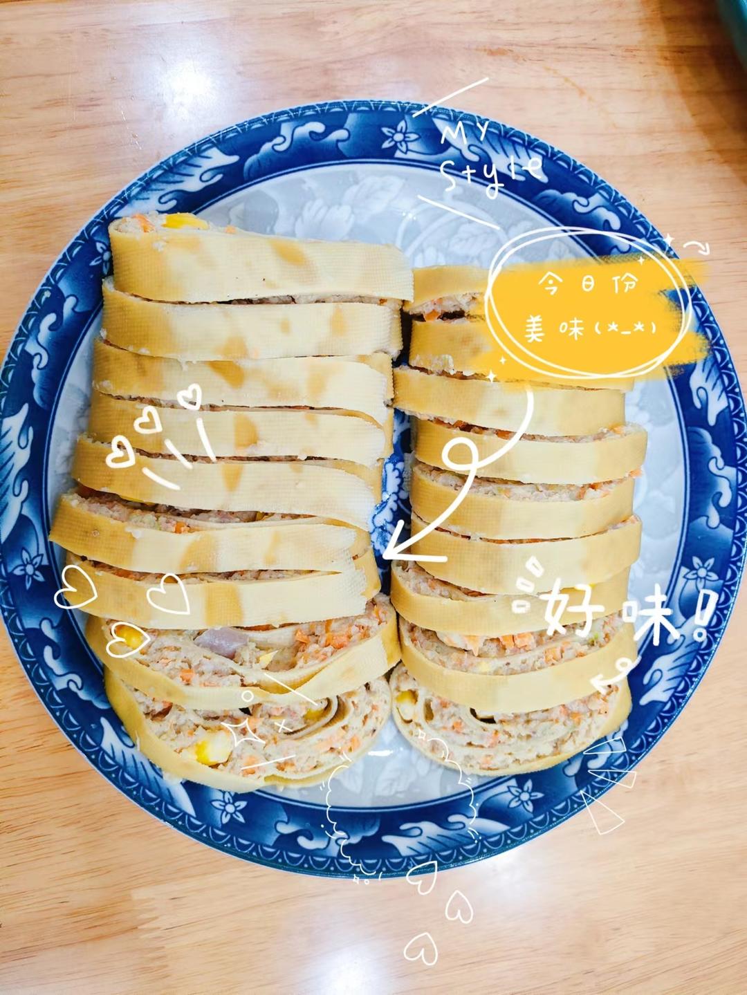 豆皮肉卷（东北千张）好吃不腻，尤其适合手残党