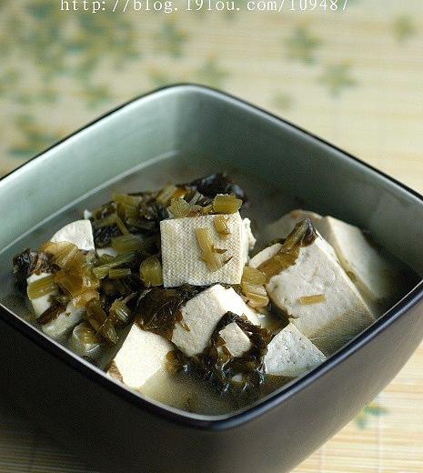 雪菜炖老豆腐的做法