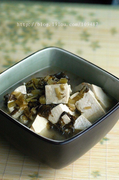 雪菜炖老豆腐的做法