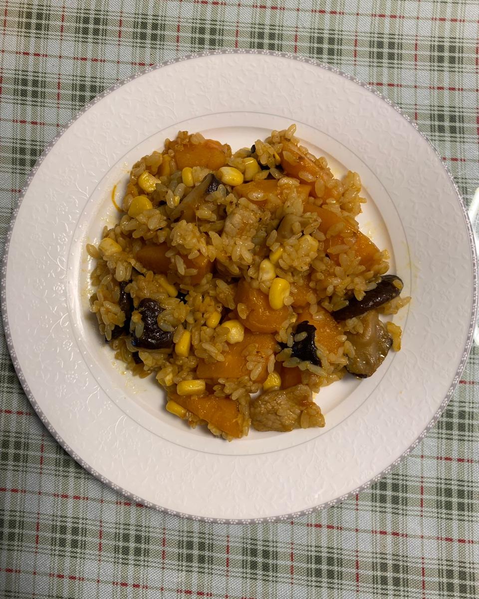 美味到不行的南瓜饭