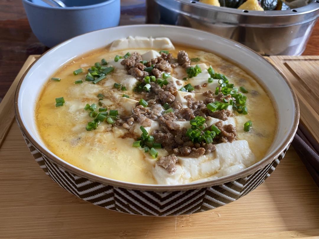 宝宝 肉沫豆腐蒸蛋