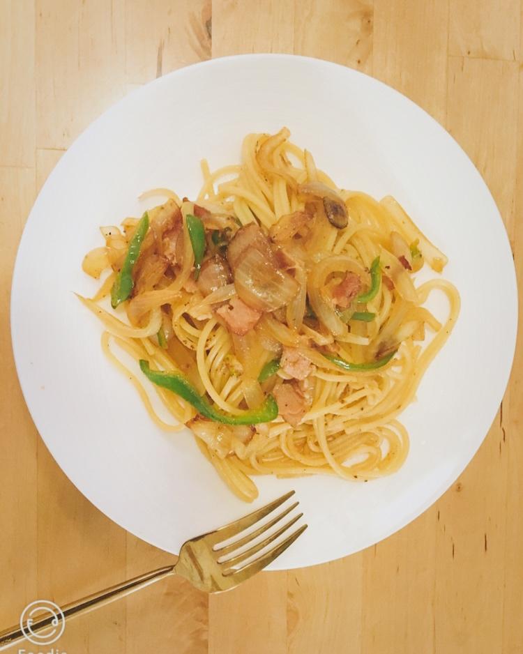 黑胡椒培根意面