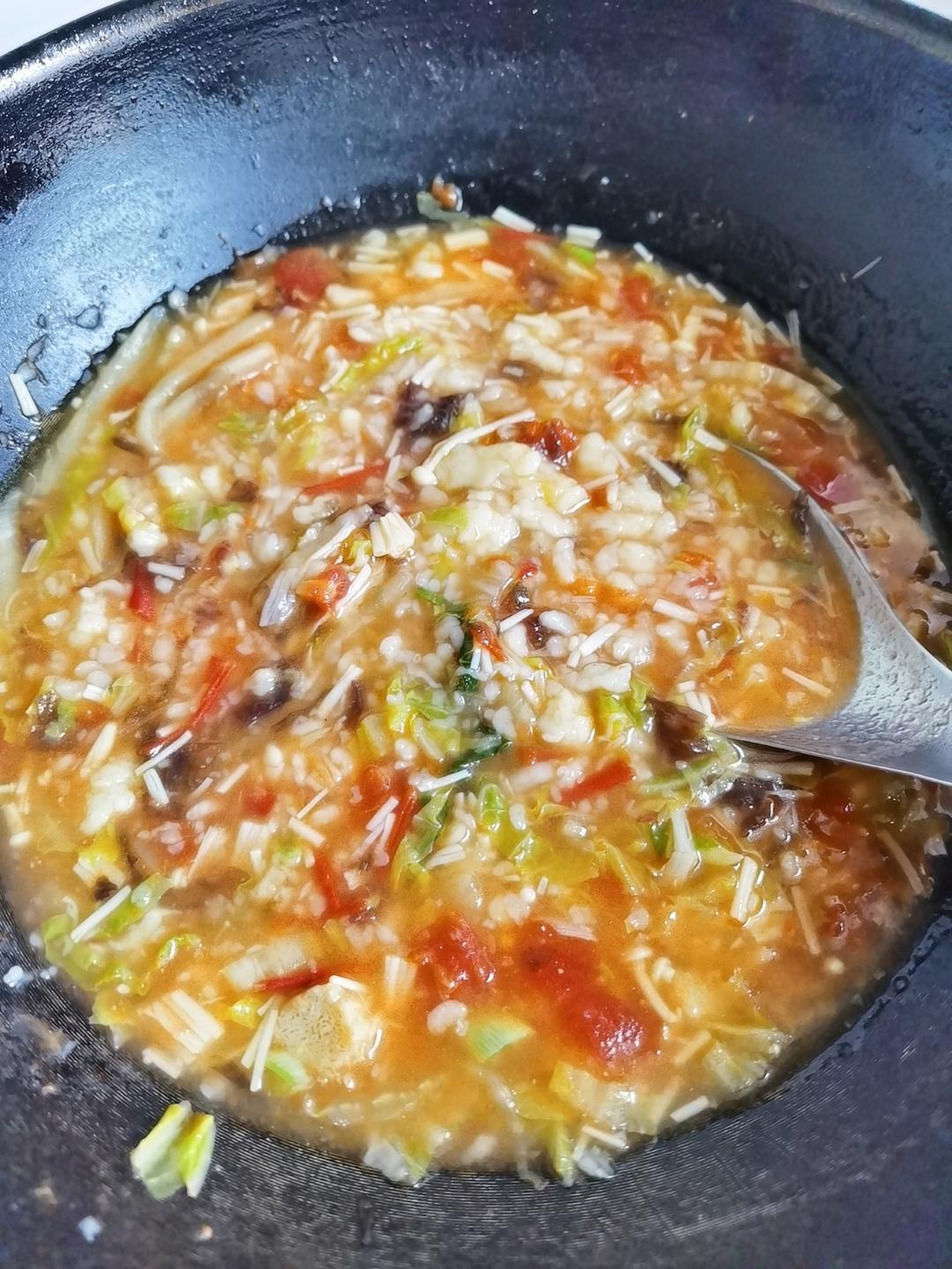 简单早餐-疙瘩汤