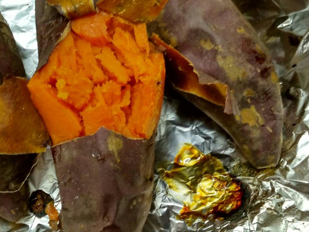 【烤箱版烤红薯】