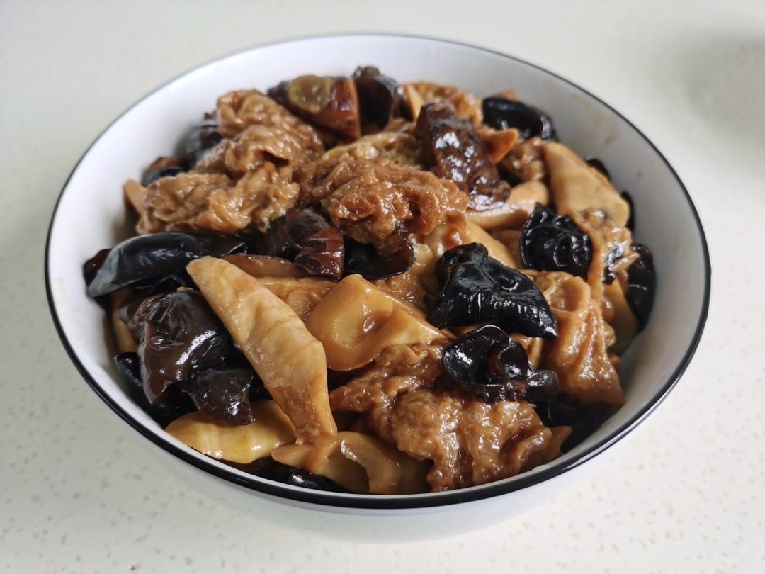 苏式面浇头-香菇面筋（家常炒素）