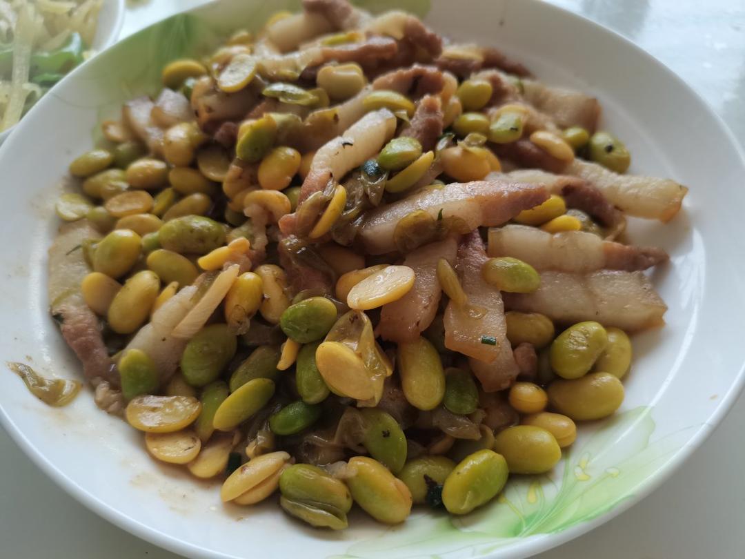 毛豆炒肉