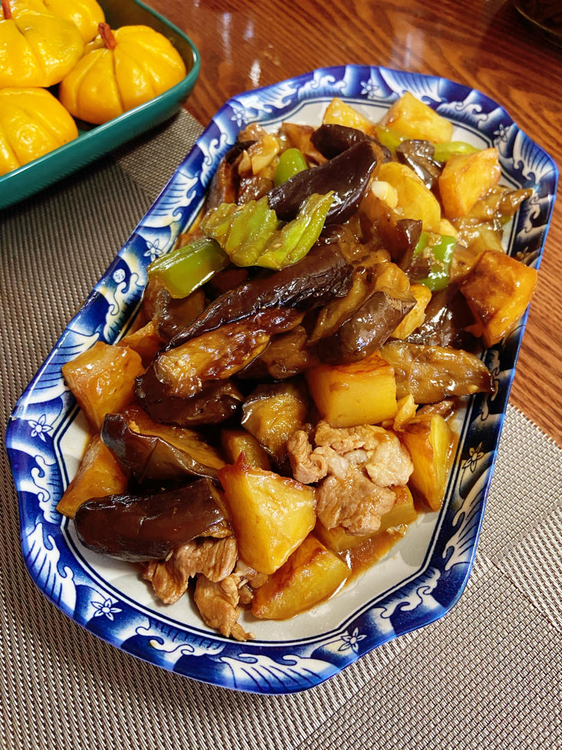 不用油炸巨省事的家常地三鲜