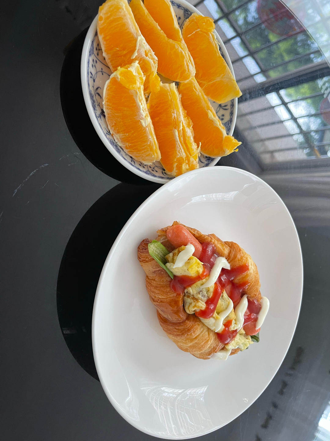 10分钟早餐🥐咸•甜双拼可颂三明治