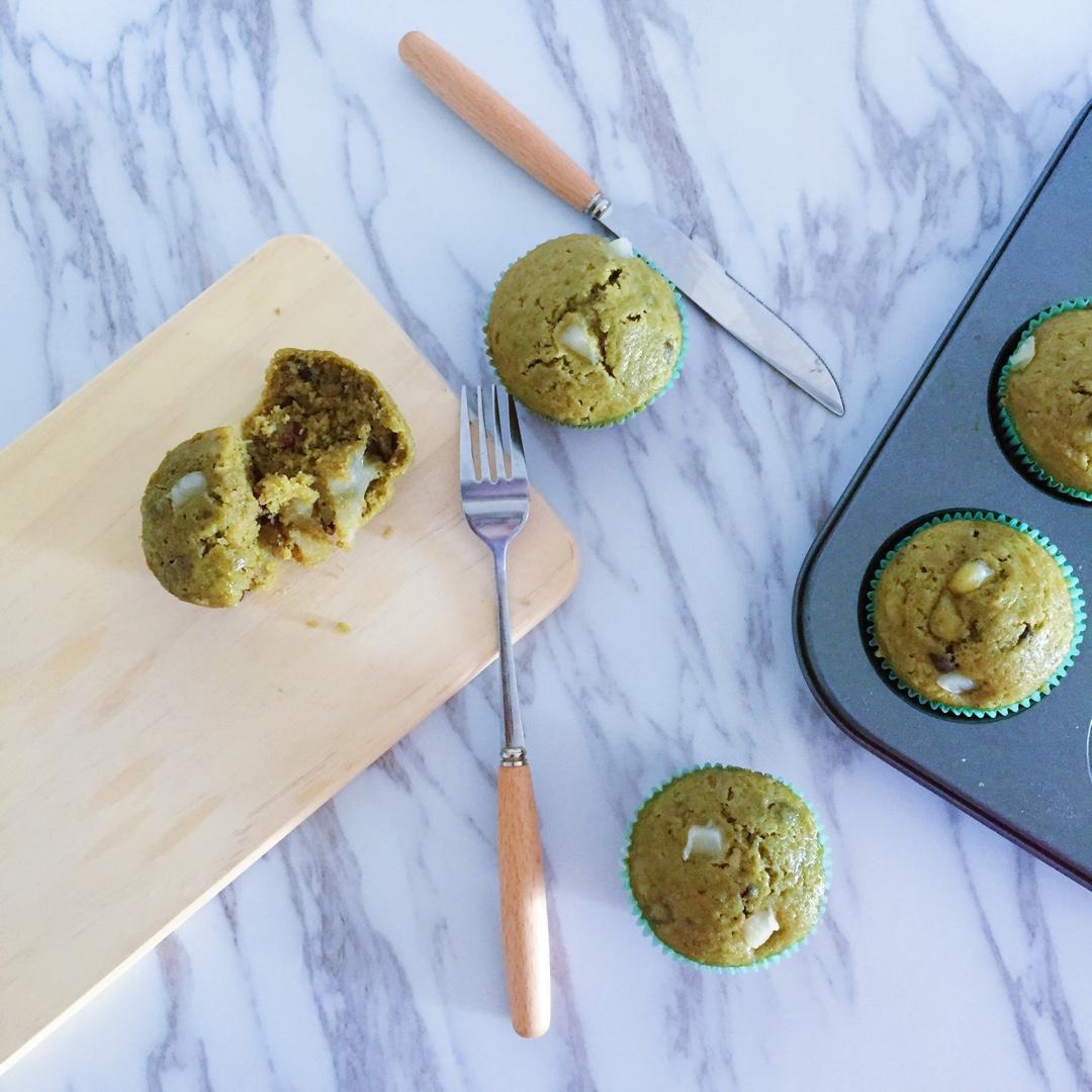 麻糬抹茶小红豆muffin