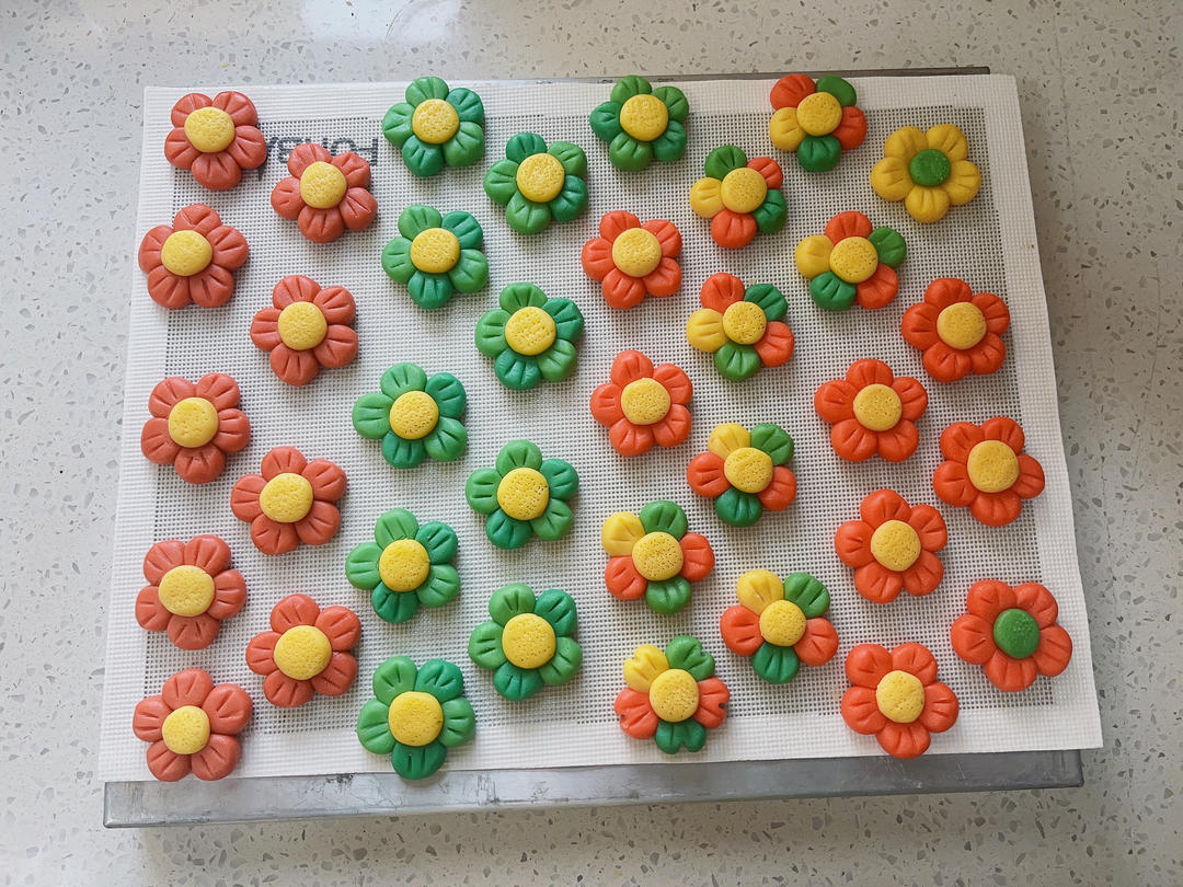 送你一朵小红花 🌺免模具｜零难度花朵饼干