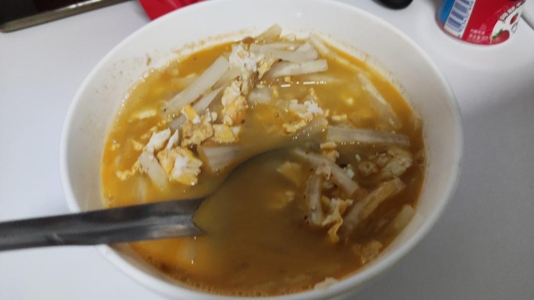 快手掉称白萝卜鸡蛋汤