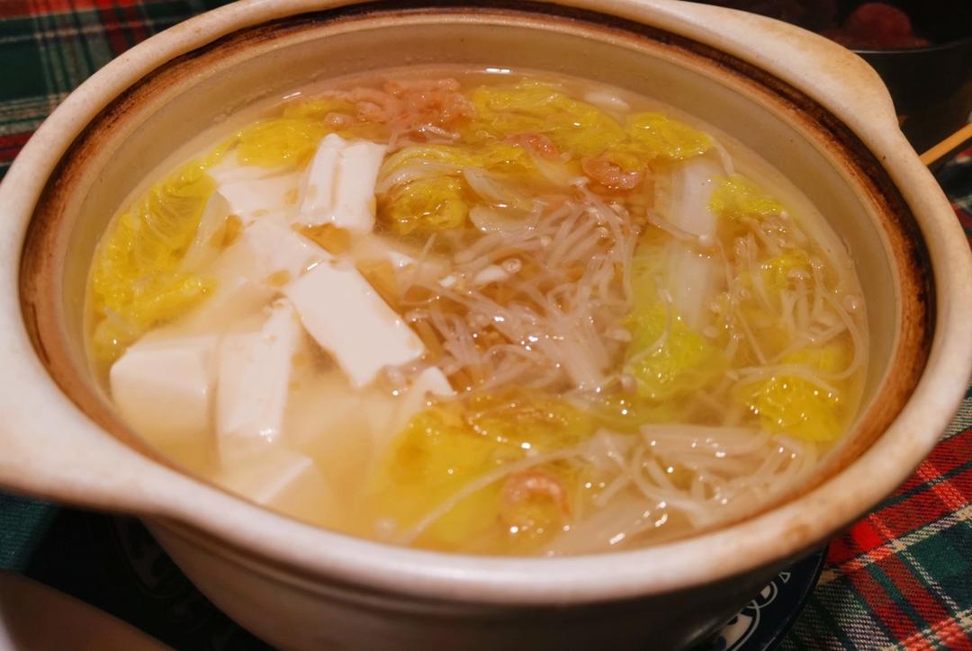 减脂餐～娃娃菜虾仁豆腐汤