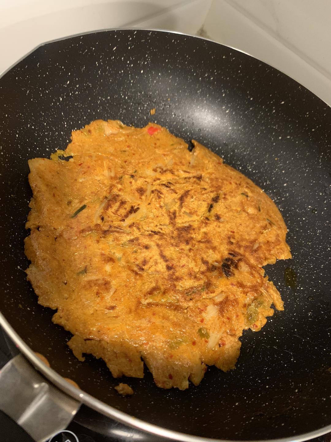 健康全麦少油泡菜饼