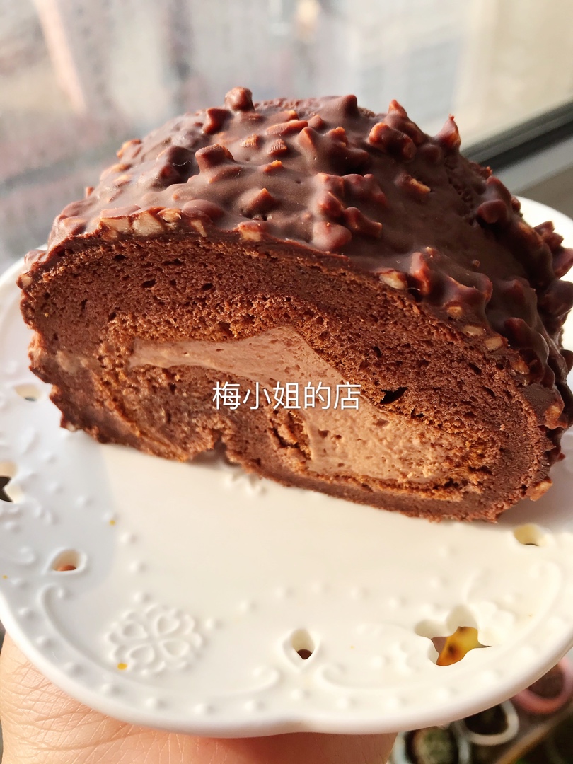 🍫梦龙蛋糕卷. 巧克力脆皮蛋糕卷 by pink-rabbit