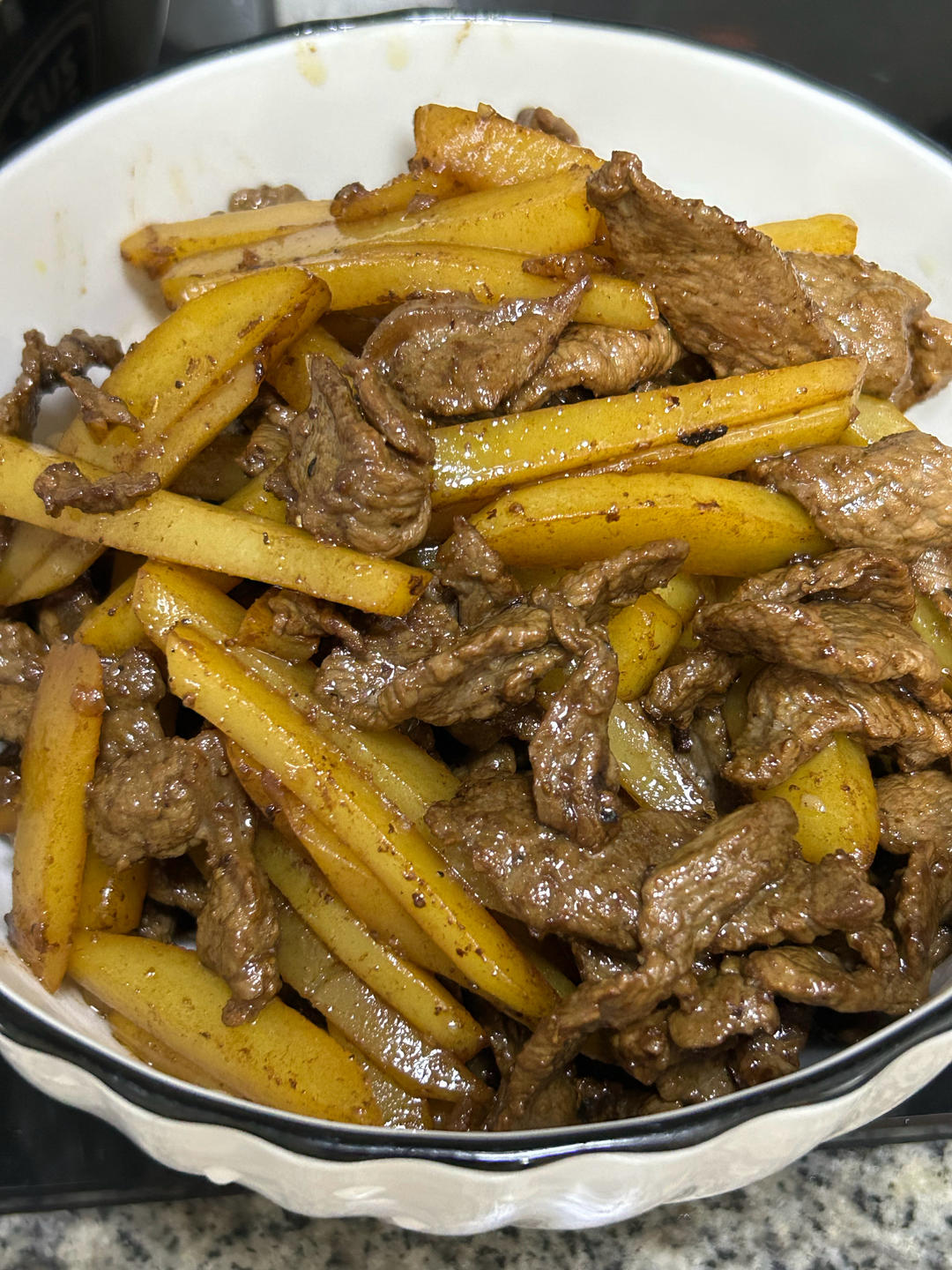 孜然土豆炒牛肉